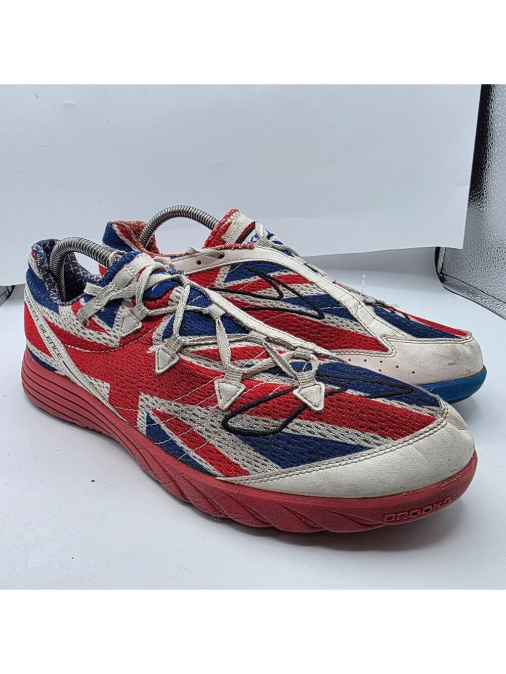 Brooks Green Silence Union Jack Mens Size 11 Athletic Shoes Casual Running